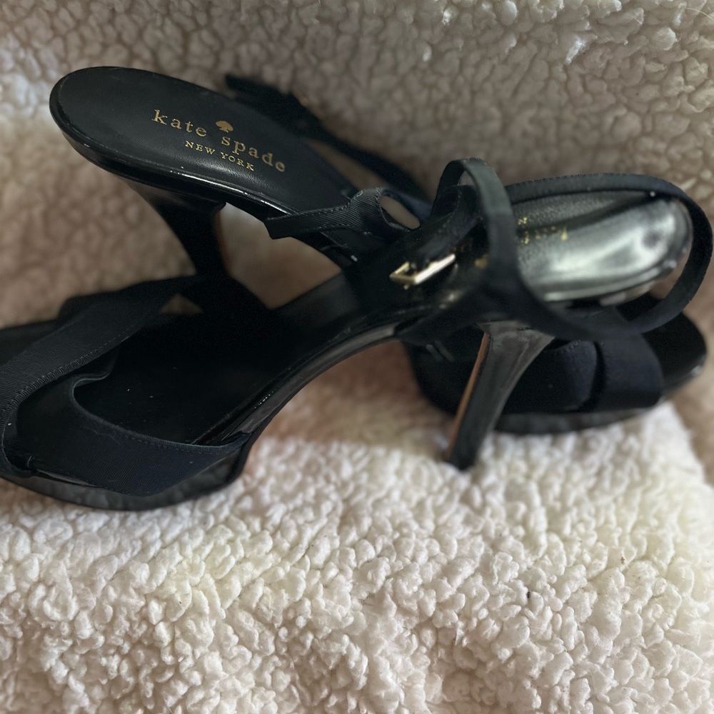 Kate Spade-Platform- Open Toe W Ribbon & stiletto Size 8 1/2